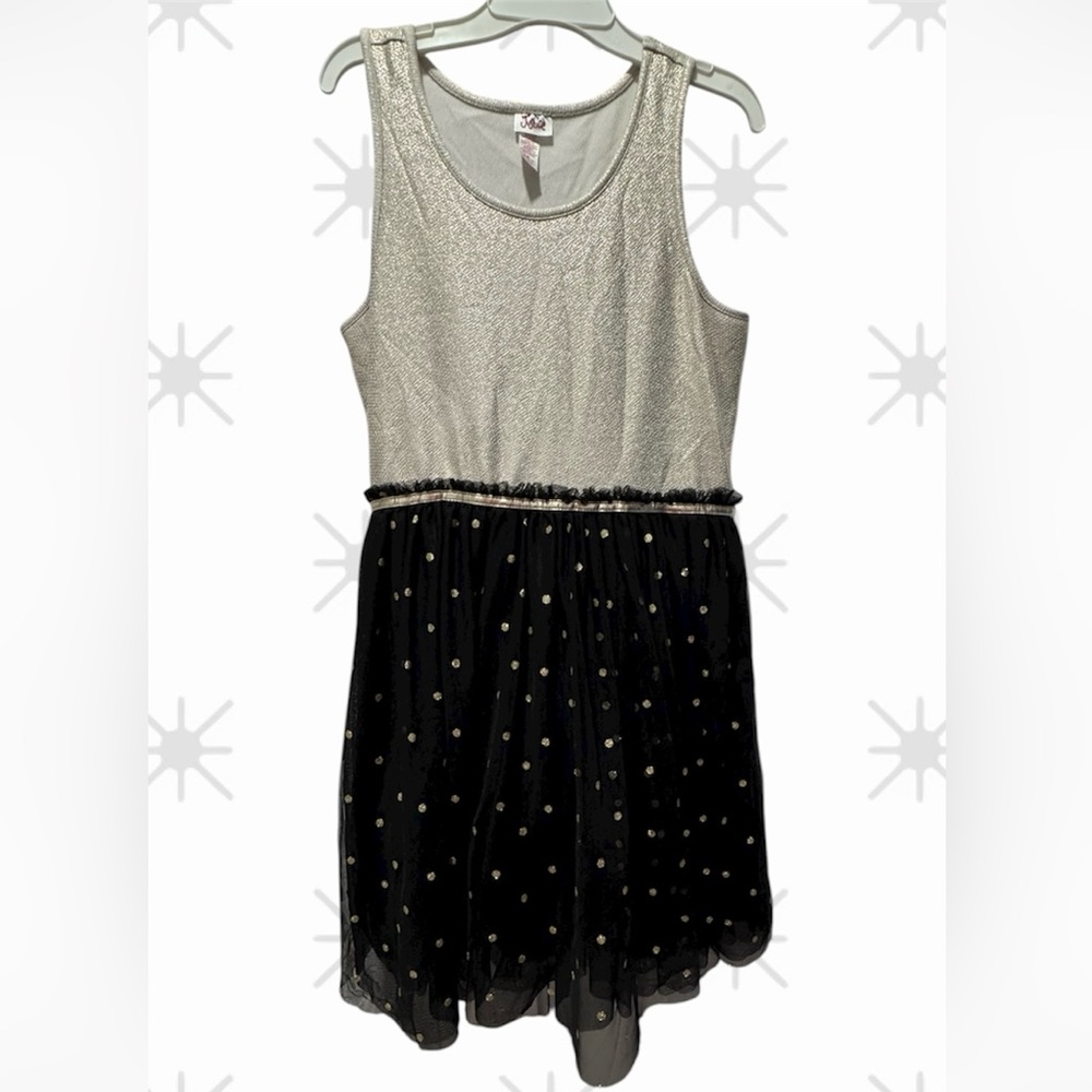 Justice girls sz 16 gold and black dress